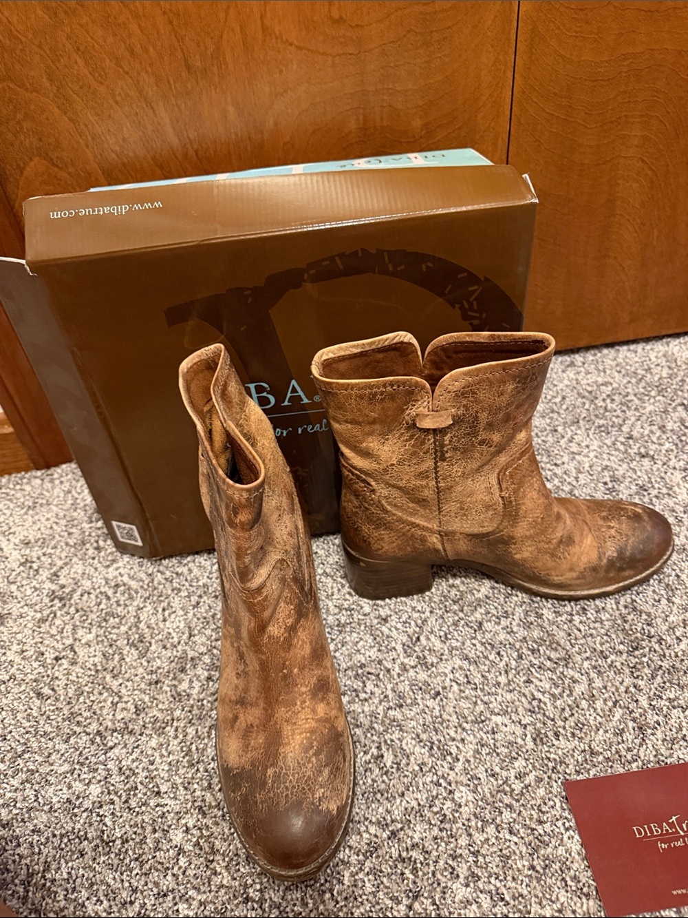Brown Leather Ankle Boots - Home Accents